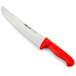 Couteau de boucherie arcos couleur - prof 291822 en acier inoxydable nitrum et mango polypropylne rouge ...