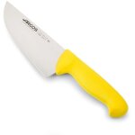 Couteau de boucherie arcos couleur - prof 295800 en acier inoxydable nitrum et mango polypropylne jaune ...