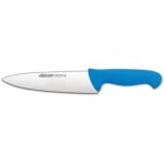 Couteau de chef arcos couleur - prof 292123 en acier inoxydable nitrum et mango polypropylne bleu ergonomique ...
