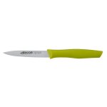Couteau �plucheur couleur pistache s�rie nova, lame en acier inoxydable nitrum� de 10 cm de long et manche ...