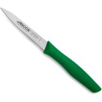 Couteau mondador arcos nova 188611 acier inoxydable nitrum et mango polypropylne, feuille verte 10 cm ...
