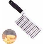 Couteau ondul�, coupe frites en acier inoxydable, couteau de tranches de pomme de terre pour frites, ...