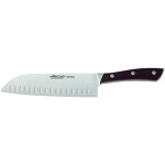 Couteau santoku arcos natura 155810 en acier nitrum, mango en bois de rose et 18 cm en lame en �tui.