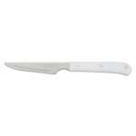 Couteau  steak en acier inoxydable, manche en polyoxymthylne, blanc, 115 mm. couteau  lame dentele, ...
