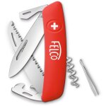 Couteau suisse n 505 (couteau pliant / outil de poche avec 10 fonctions, lame en acier inoxydable, poigne ...