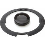 Couvercle en verre avec bords en silicone pour casseroles et po�les 20 cm ? ouverture pour passoire int�gr�e ...