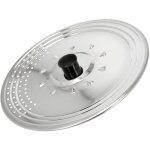Couvercle polyvalent en acier inoxydable  28 cm. utilisation du couvercle anti - claboussures et de ...