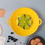 Couvercle en silicone anti - d�bordement pour casseroles, casseroles, cuisine (jaune)