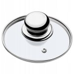 Couvercle en verre avec poigne en acier, accessoire culinaire pour sublimer vos casseroles, marmites ...