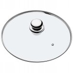 Couvercle en verre avec poign�e en acier, accessoire culinaire pour sublimer vos casseroles, marmites ...