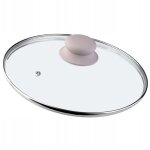 Couvercle en verre avec poign�e en silicone et anneau de ventilation, accessoire de cuisine pour po�les, ...