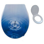 Couvercle wc universel salle de bain 44x36. 5cm goutte d'eau douce fantaisie - 3. 5 -