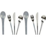 Couverts  emporter tout en un acier inoxydable (lot de 2) gris