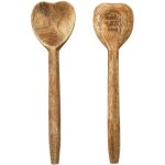 Couverts � salade coeur en manguier