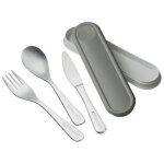 Couverts transportables - cuill�re - fourchette - couteau - inox - bo�te grise - maped