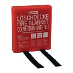 Couverture anti - feu din en 1869:2001 l1800xl1200 mm tissu de fibres verre � rev�t. silicone avec bo�te ...