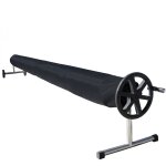 Couverture, bche de protection pour enrouleur de piscine - 3. 80 m - noir linxor