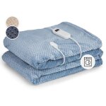 Klarstein couverture chauffante 2 places lectrique xxl 200x180 cm 2 personnes plaid chauffant et lavable ...