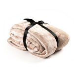 Couverture confortable de vie 210x280cm couverture en flanelle couvre - lit xxxl taupe