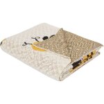 Beliani - couverture d�co chambre enfant motif abeilles 130 x 170 cm plaid en coton beige dragan