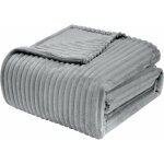 Woltu - couverture en flanelle 150x200 cm avec rayures, couverture plaid couverture polaire, jet de ...