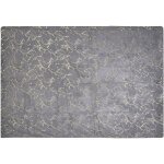 Couverture couvre - lit polyester doré motif marbre 130x180 cm gris godavari Couverture couvre - lit polyester doré motif marbre 130x180 cm gris godavari