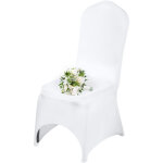 Couverture housses de chaise mariage housse de chaise blanche 50 pieces housse de chaise lycra sans bras ...