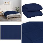 Couverture leste bleu 137x200 cm 10 kg tissu - couvreur leste - couverture poids - couverture bleue ...