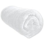 Couverture microfibre polaire 180x220 cm blanc par soleil d'ocre