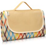 Couverture de pique - nique 200200cm, pliable tapis plage surface imperm�able et sans sable, tapis pique ...