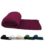 Vivezen - couverture, plaid polaire 220 x 240 cm en flanelle ultra doux - prune