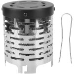 Couverture de po�le chauffante de camping, mini po�le de camping portable en acier inoxydable, accessoires ...