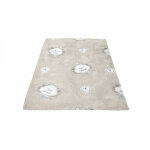 Couverture polaire microfibre imprim�e 220x240 cm esprit de famille taupe, par soleil d'ocre