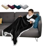 Couverture polaire, plaid intgral avec manches et poche - 120 x 160 cm - sherpa et flanelle - enfant ...