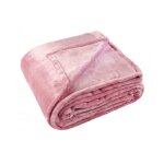 Couverture polaire unie  pilonga  rose clair 180x220 cm
