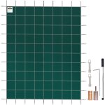 Couverture de securite pour piscine 4, 9 x 12, 2 m, couverture de piscine enterree adaptee au materiau ...
