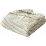 Memkey - couverture en tricot plaids canap couvre - lit tapis de table jets de lit nordique chaud doux ...
