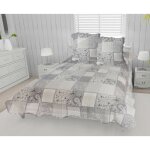Soleil d ocre - couvre - lit boutis coton 220x240 cm aurore avec 2 taies d'oreiller