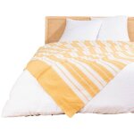 Couvre lit jacquard 180 x 220 cm abbysse curry Couvre lit jacquard 180 x 220 cm abbysse curry