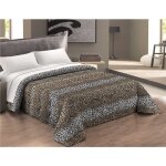Couvre - lit matelass� noeud � l�opard tachet� made in italy single 1 place