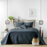 Couvre - lit matelass 'romane' 220x240cm bleu