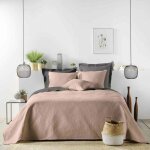 Couvre - lit matelass 'romane' 220x240cm rose