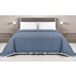 Couvre - lit matelass avec volants en assorti double unit sucre / crme