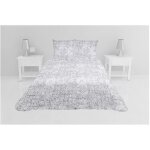 Couvre lit microfibre + taies 240 x 260 cm persan gris