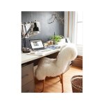 Monmobilierdesign - couvre - si�ge peau de mouton blanc