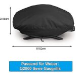 Cover for weber q2000 / q2200 / q200 grill, barbecue covers waterproof for weber - crea