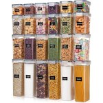 Cozevdnt - botes de rangement hermtiques avec couvercles, 24 botes en plastique pour cuisine et garde ...