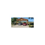 Cpbf - abri deux pentes, 650cmx650cm, bois douglas fran�ais, carport, auvent, abri voiture