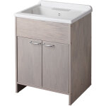 Lavabo en pvc en kit 60x50 pour intrieur / extrieur chne