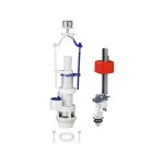 M�canisme double �chappement wc pour monobloc + flotteur bas - brand: cr